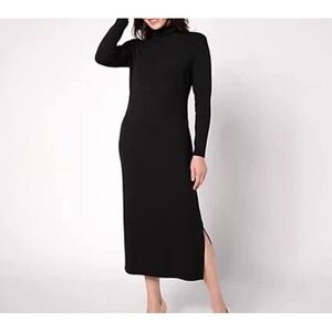 Women with Control Tall Finespun‎ Jersey Tummy Control Midi Dress 1XP Stretchy